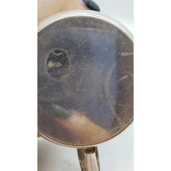 Vintage 1847 Rogers Bros Daffodil Silverplate Baby Cup Floral Handle USA 3" Tall - Picture 8 of 14